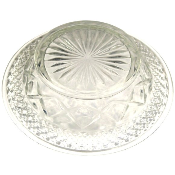 Imperial Glass Cape Cod Clear Rimmed Cereal Bowl, Vintage Pressed Glass - Picture 4 of 4